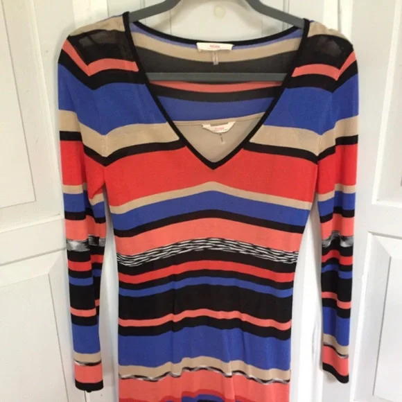 Trina Turk Multicolor Striped Long Sleeve Dress - Picture 3 of 16